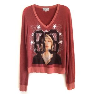 NWOT Wildfox - Virgin Mary BBJ Fox Fur Sweater